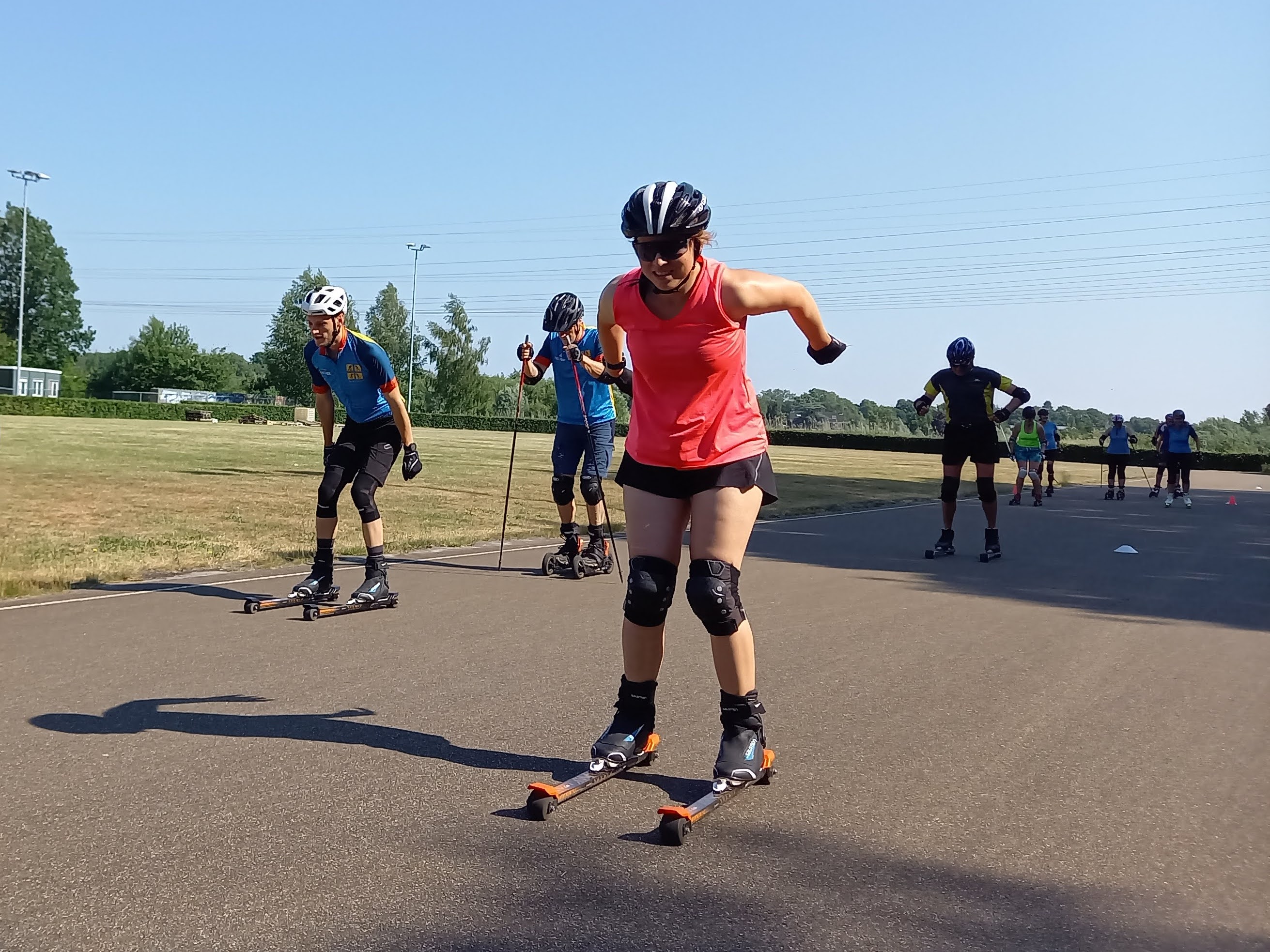 Rolskiërs en nordic cross-skaters